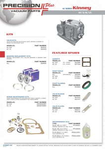 Kit de sustitución de rodamientos, Kinney, pistón giratorio, Part# 809999