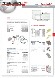 Kit de reparación mayor con XL Paletas, Alcatel-Adixen, Precision Scientific, Varian-Agilent, Part# 104976XL